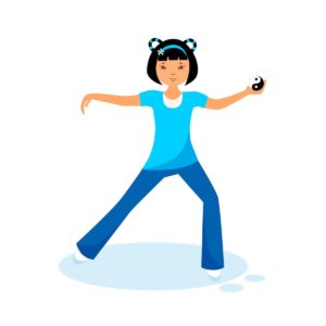 Fille boules de taichi min marion exercices energetiques
